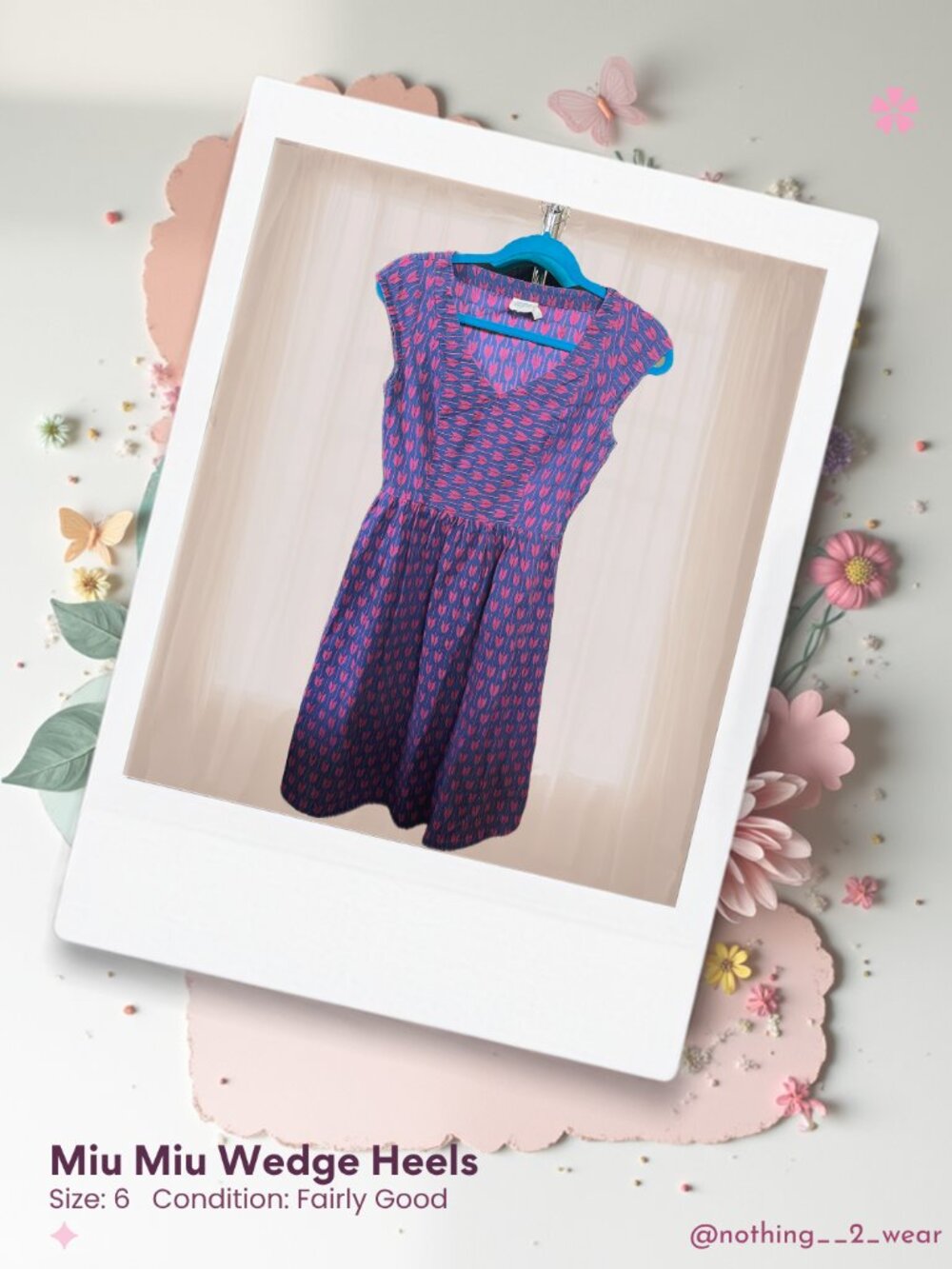 Mata Traders Blue & Red/Pink Arrow Print Cotton Top/Dress Size XS